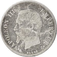 Frankreich, Napoleon III, 20 Centimes, 1860, Strasbourg, VF(20-25), KM:778.2