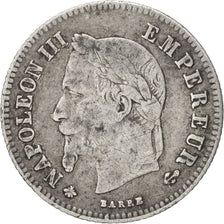 Francia, Napoleon III, Napoléon III, 20 Centimes, 1864, Paris, MB+, Argento,...
