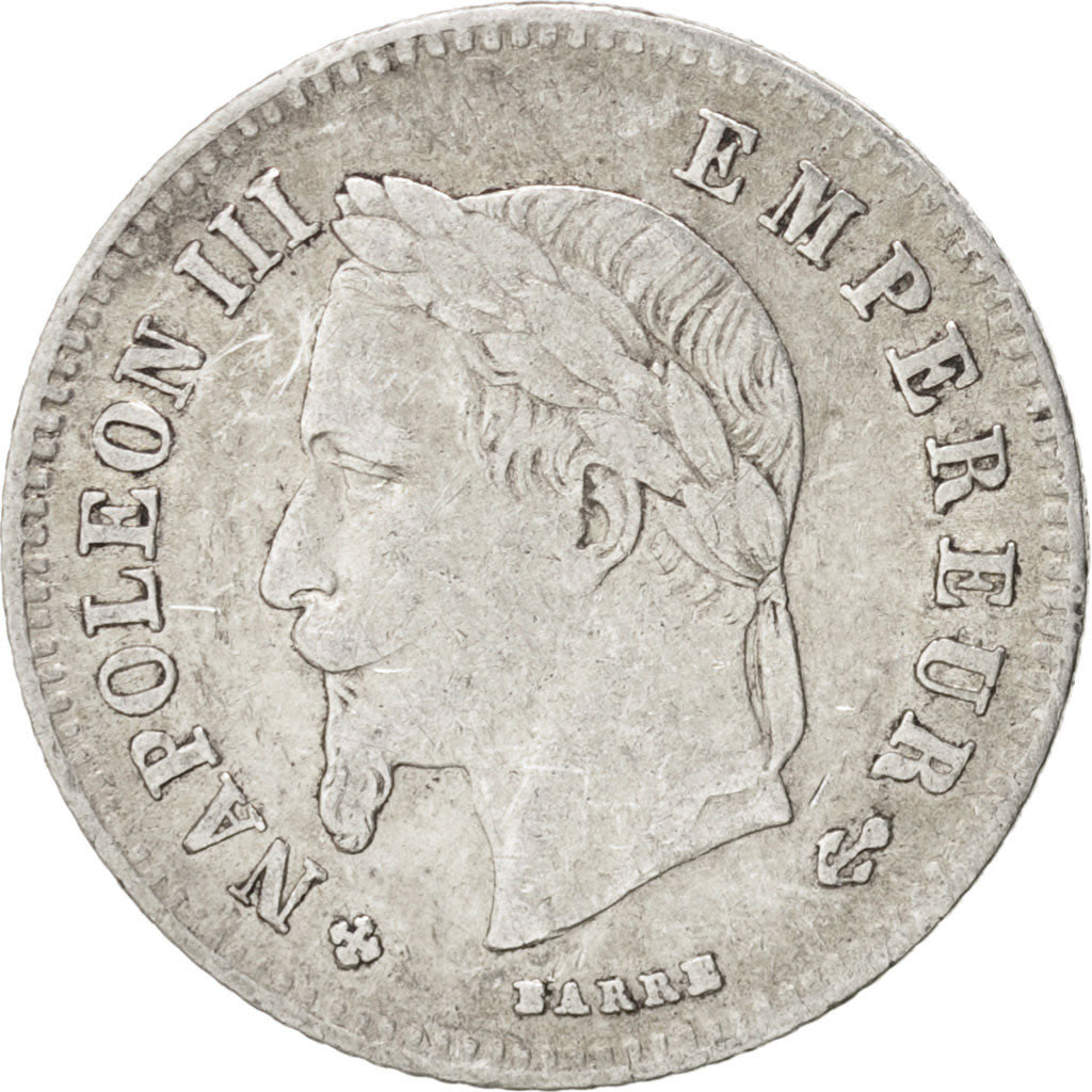 Coin, France, Napoleon III, Napoléon III, 20 Centimes, 1866, Strasbourg