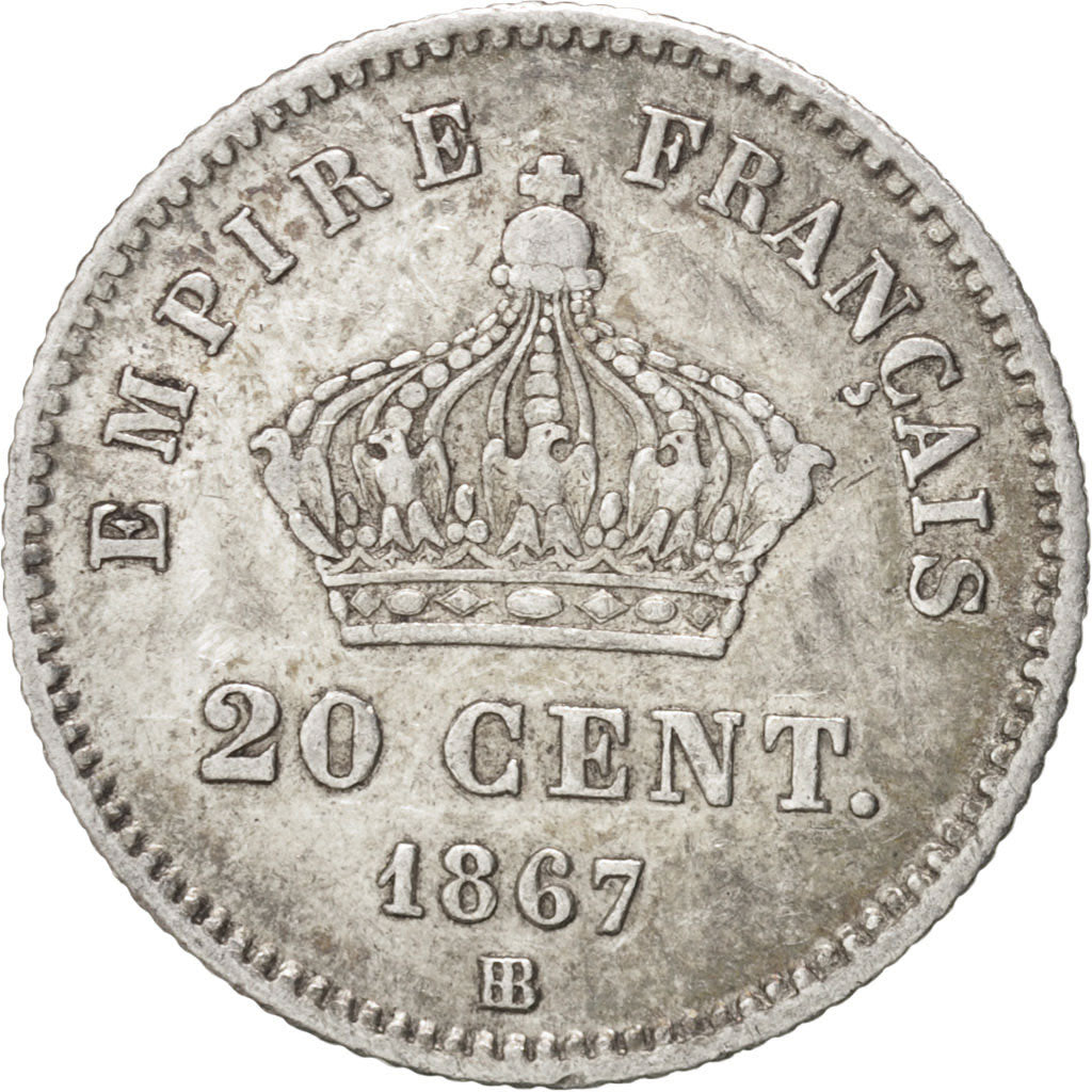 Coin, France, Napoleon III, Napoléon III, 20 Centimes, 1867, Strasbourg
