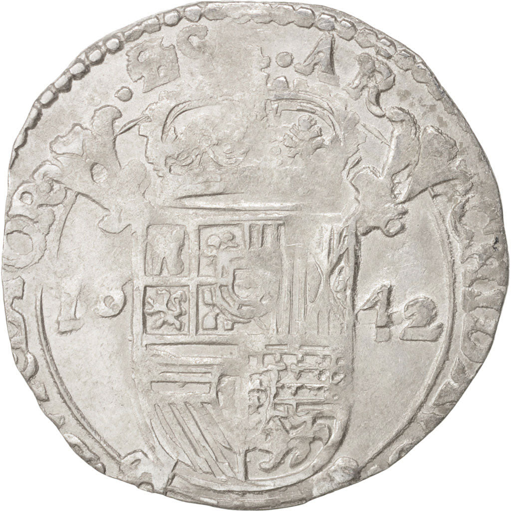 Coin, Spanish Netherlands, TOURNAI, Escalin, 6 Sols, 1642, Tournai, EF(40-45)