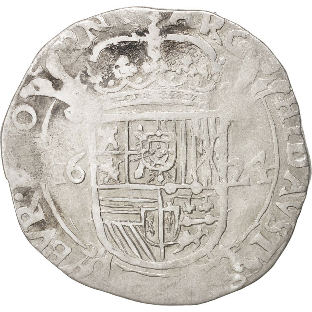 Coin, Spanish Netherlands, TOURNAI, Escalin, 6 Sols, 1624, Tournai, VF(30-35)