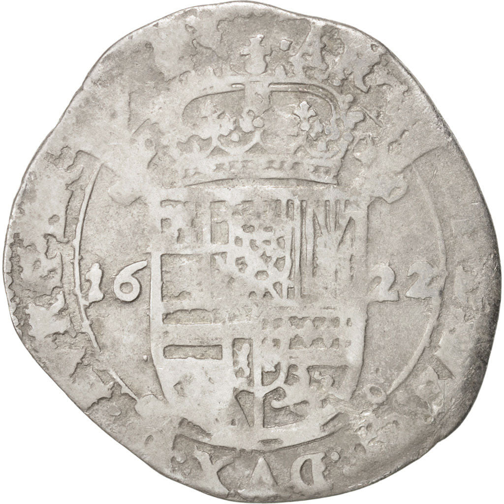 Spanish Netherlands, BRABANT, Escalin, 1622, Antwerp, VF(20-25), Silver, KM:52.1