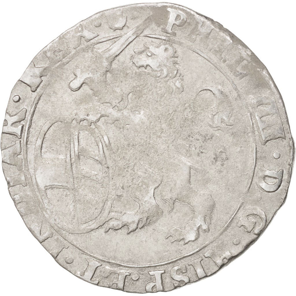 Coin, Spanish Netherlands, BRABANT, Escalin, 1624, Antwerp, VF(20-25), Silver