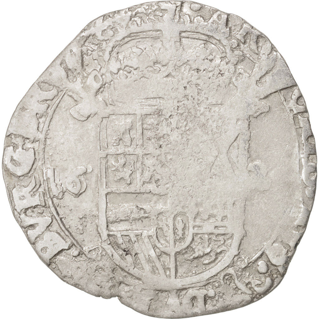 Coin, Spanish Netherlands, BRABANT, Escalin, Antwerp, VF(20-25), Silver