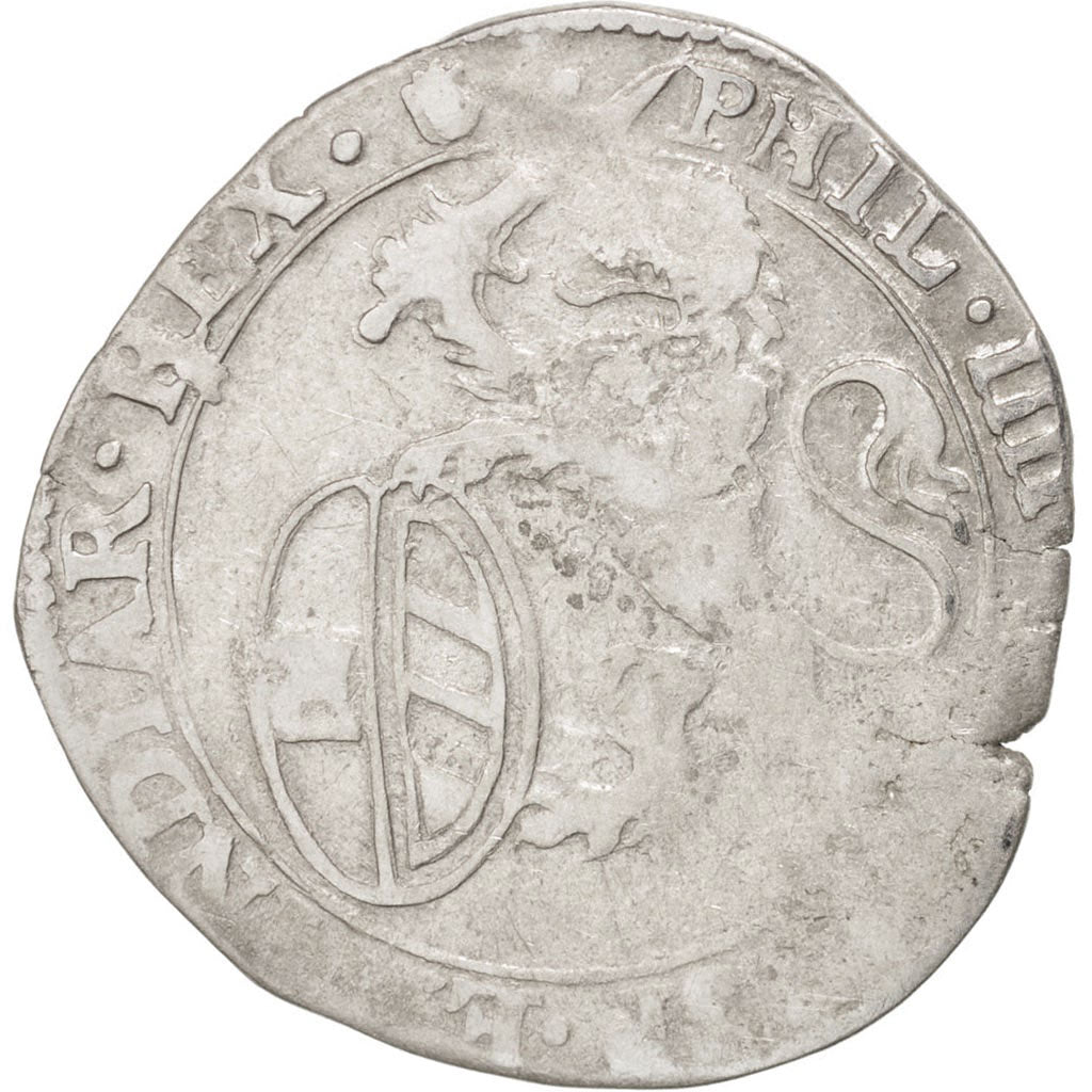 Coin, Spanish Netherlands, BRABANT, Escalin, Antwerp, VF(30-35), Silver