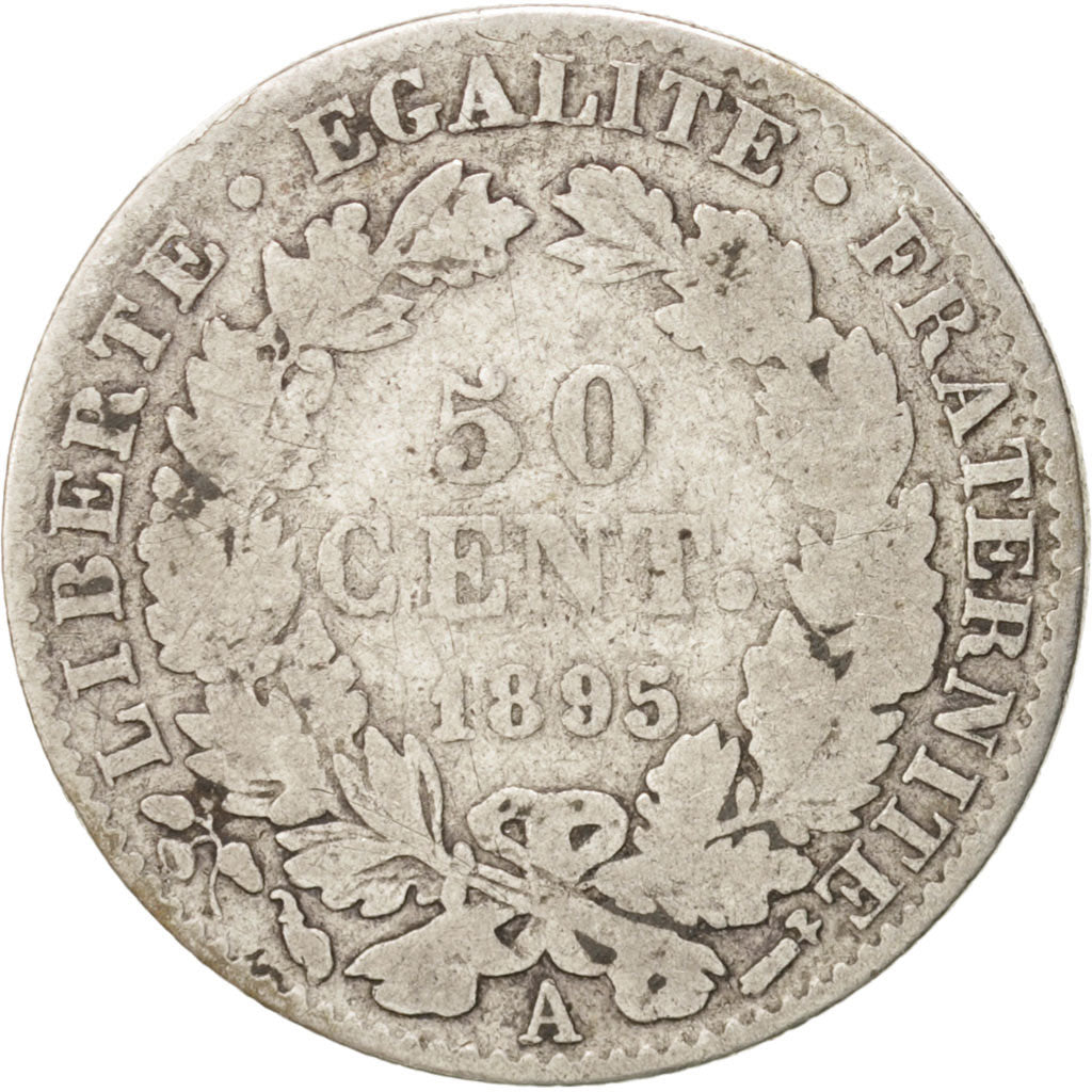 Münze, Frankreich, Cérès, 50 Centimes, 1895, Paris, S, Silber, KM:834.1
