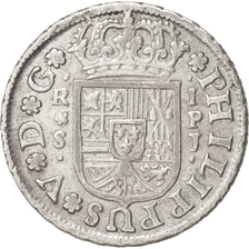 Spain, Philip V, Real, 1738, Seville, EF(40-45), Silver, KM:354