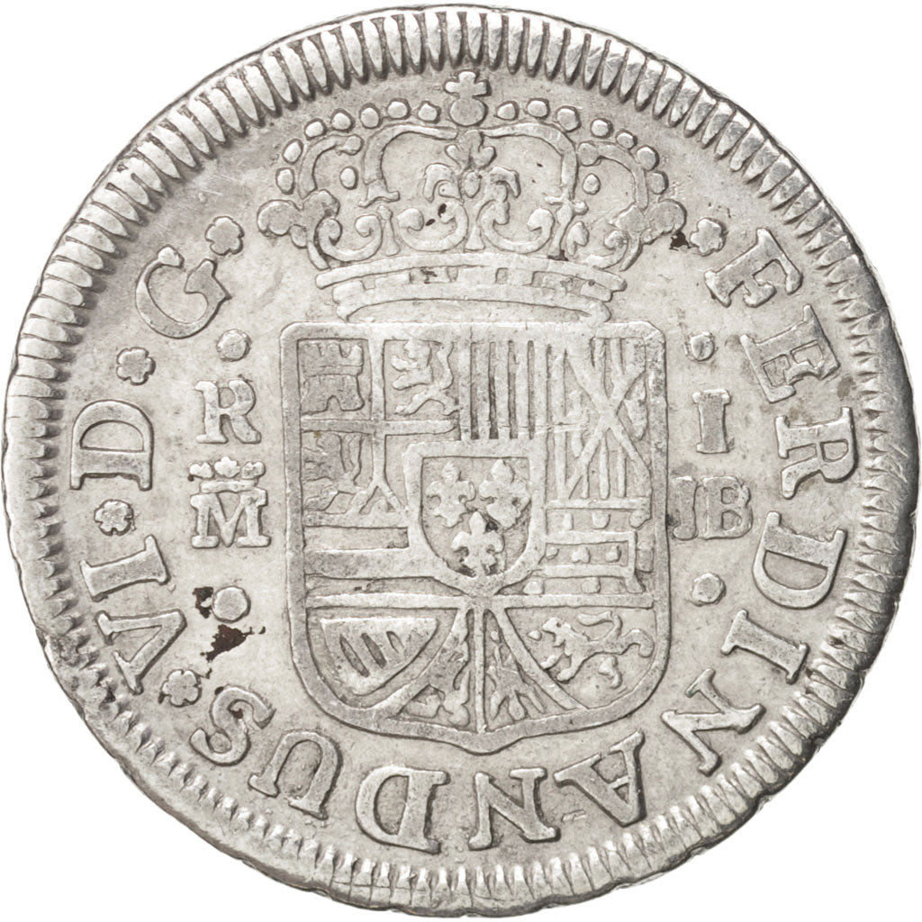 Spain, Ferdinand VI, Real, 1754, Madrid, EF(40-45), Silver, KM:369.1