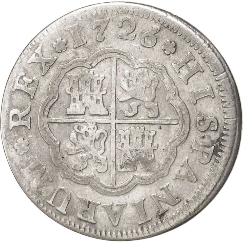 Spain, Philip V, Real, 1726, Segovia, EF(40-45), Silver, KM:299