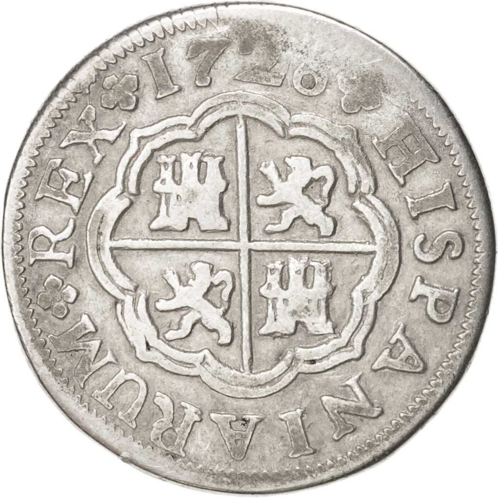 Spain, Philip V, Real, 1726, Seville, VF(30-35), Silver, KM:306.2