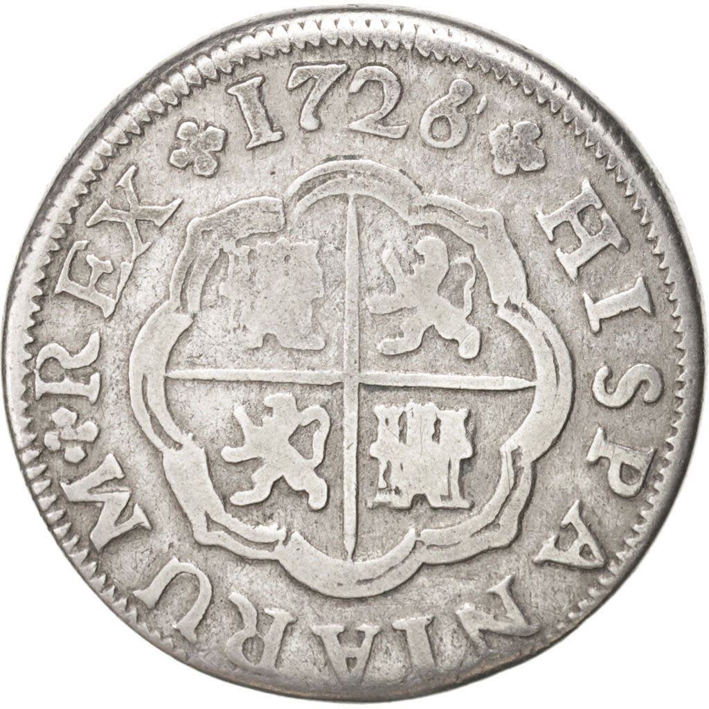 Spain, Philip V, Real, 1726, Seville, VF(30-35), Silver, KM:306.2