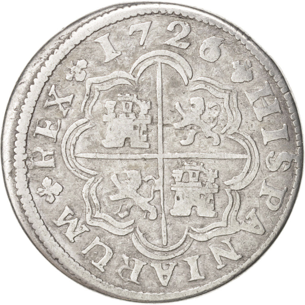 Spain, Philip V, Real, 1726/1, Madrid, EF(40-45), Silver, KM:298