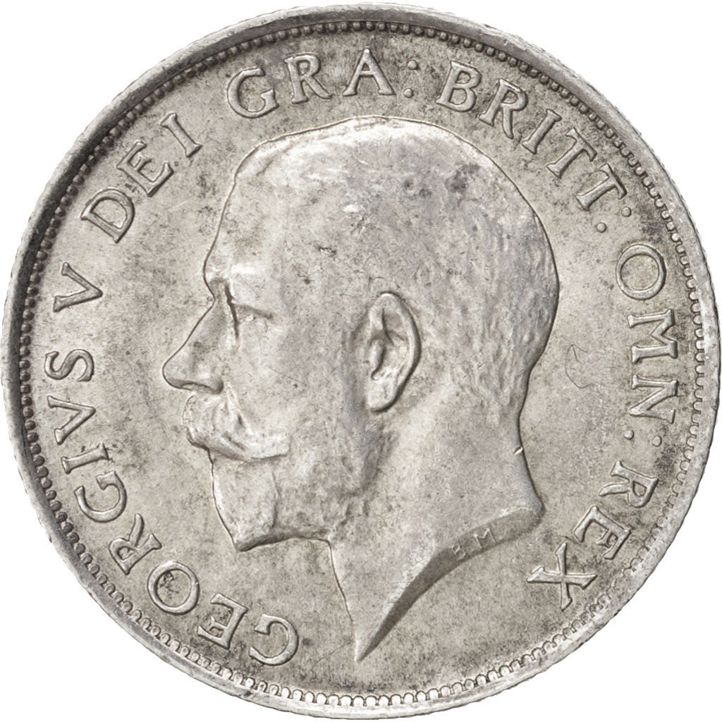 Great Britain, George V, Shilling, 1917, AU(55-58), Silver, KM:816