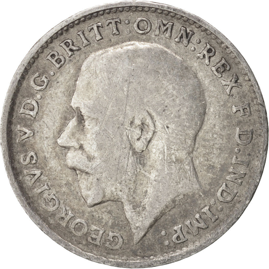 Coin, Great Britain, George V, 3 Pence, 1918, EF(40-45), Silver, KM:813