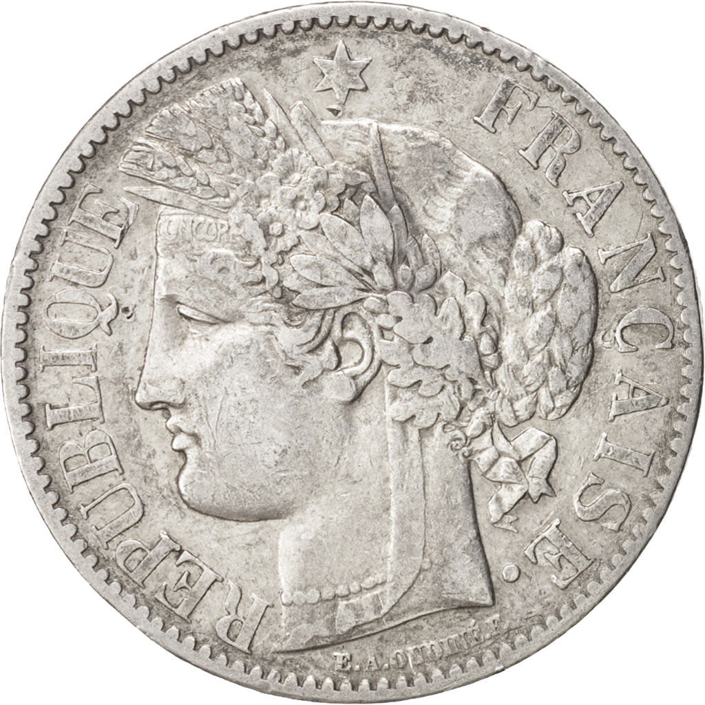 Coin, France, Cérès, 2 Francs, 1887, Paris, EF(40-45), Silver, KM:817.1