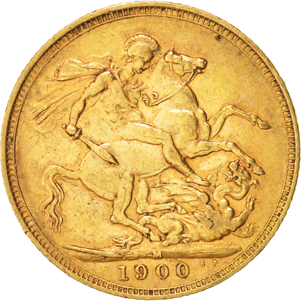 Australia, Victoria, Sovereign, 1900, Melbourne, BB+, Oro, KM:13