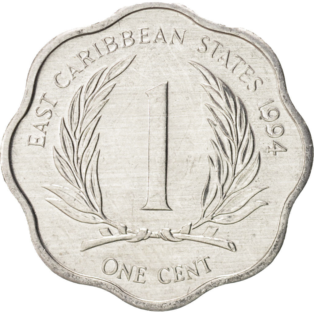 East Caribbean States, Elizabeth II, Cent, 1994, MS(64), Aluminum, KM:10