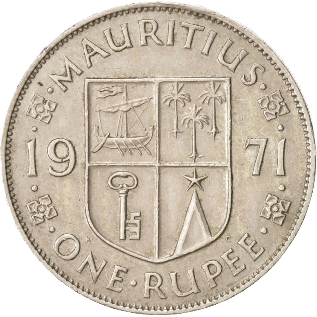Mauritius, Elizabeth II, Rupee, 1971, EF(40-45), Copper-nickel, KM:35.1