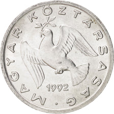 Coin, Hungary, 10 Filler, 1992, Budapest, MS(64), Aluminum, KM:675