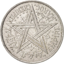 Coin, Morocco, Mohammed V, 2 Francs, 1951, Paris, AU(50-53), Aluminum, KM:47