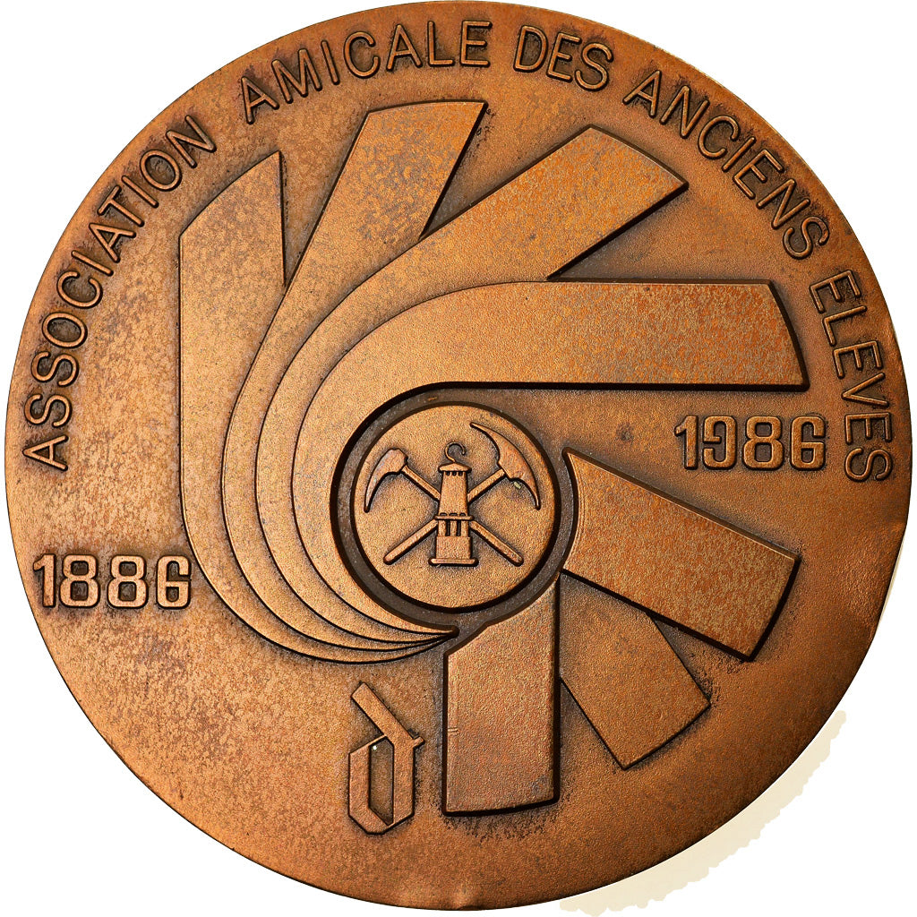 France, Medal, Anciens Elèves de l'Ecole des Mines de Douai, 1986, MS(63)