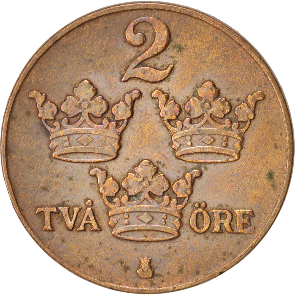 Sweden, Gustaf V, 2 Öre, 1931, EF(40-45), Bronze, KM:778