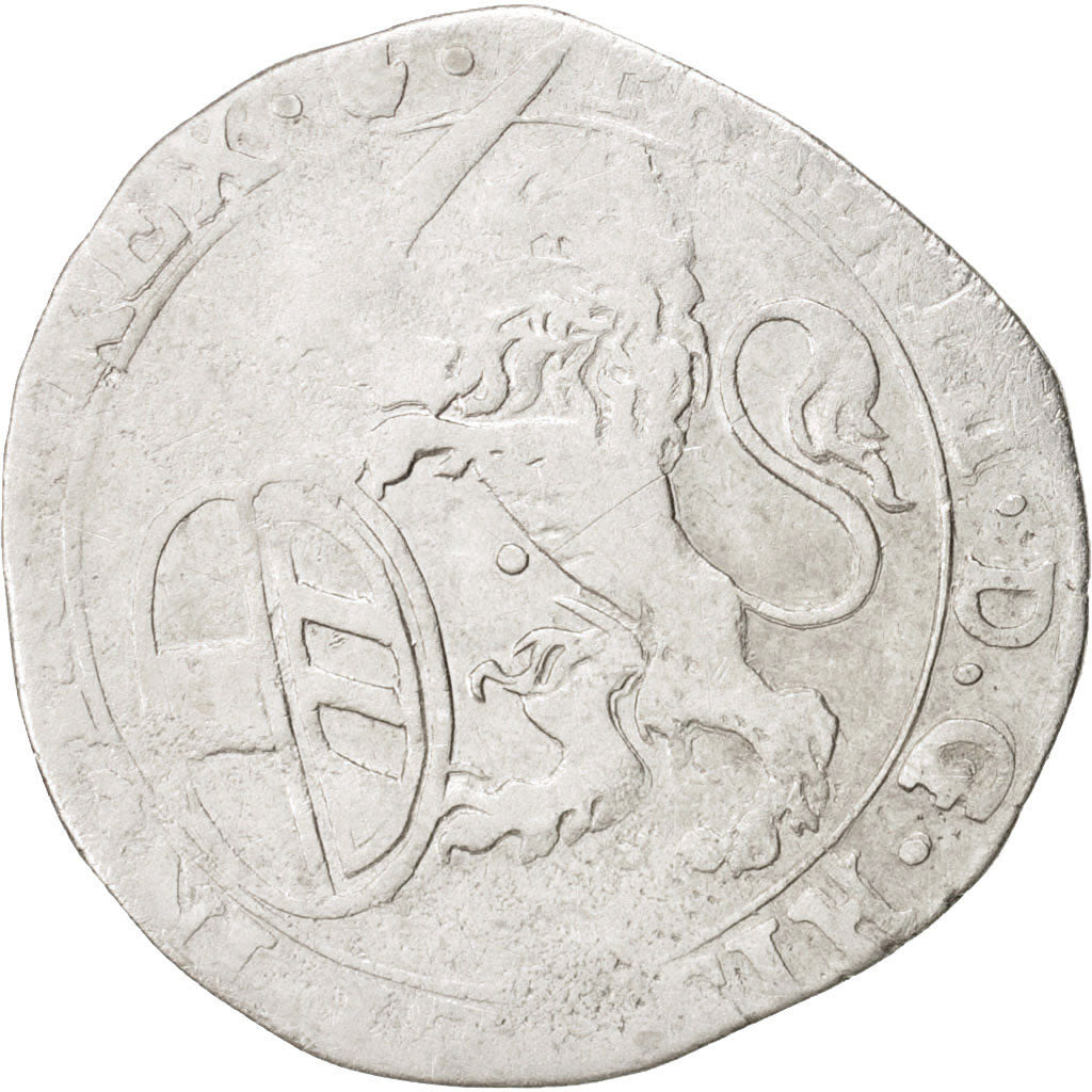 Coin, Spanish Netherlands, BRABANT, Escalin, 1624, Antwerp, VF(20-25), Silver