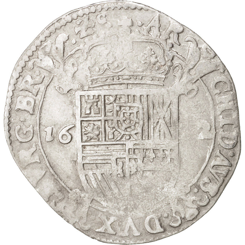 Spanish Netherlands, BRABANT, Escalin, 1622, Antwerp, VF(30-35), Silver, KM:52.1
