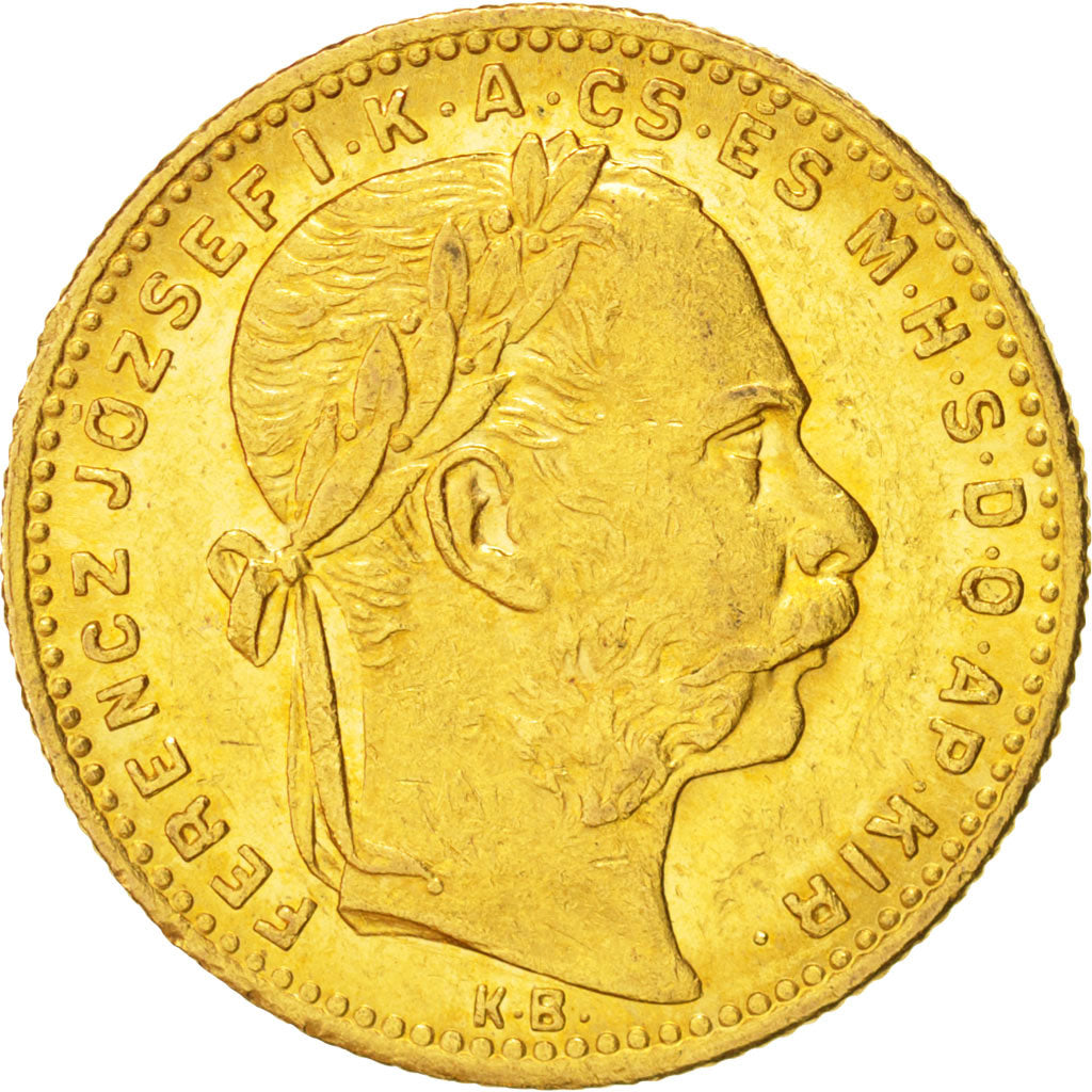 Hungary, Franz Joseph I, 20 Francs, 1887, Kormoczbanya, AU(50-53), KM:467