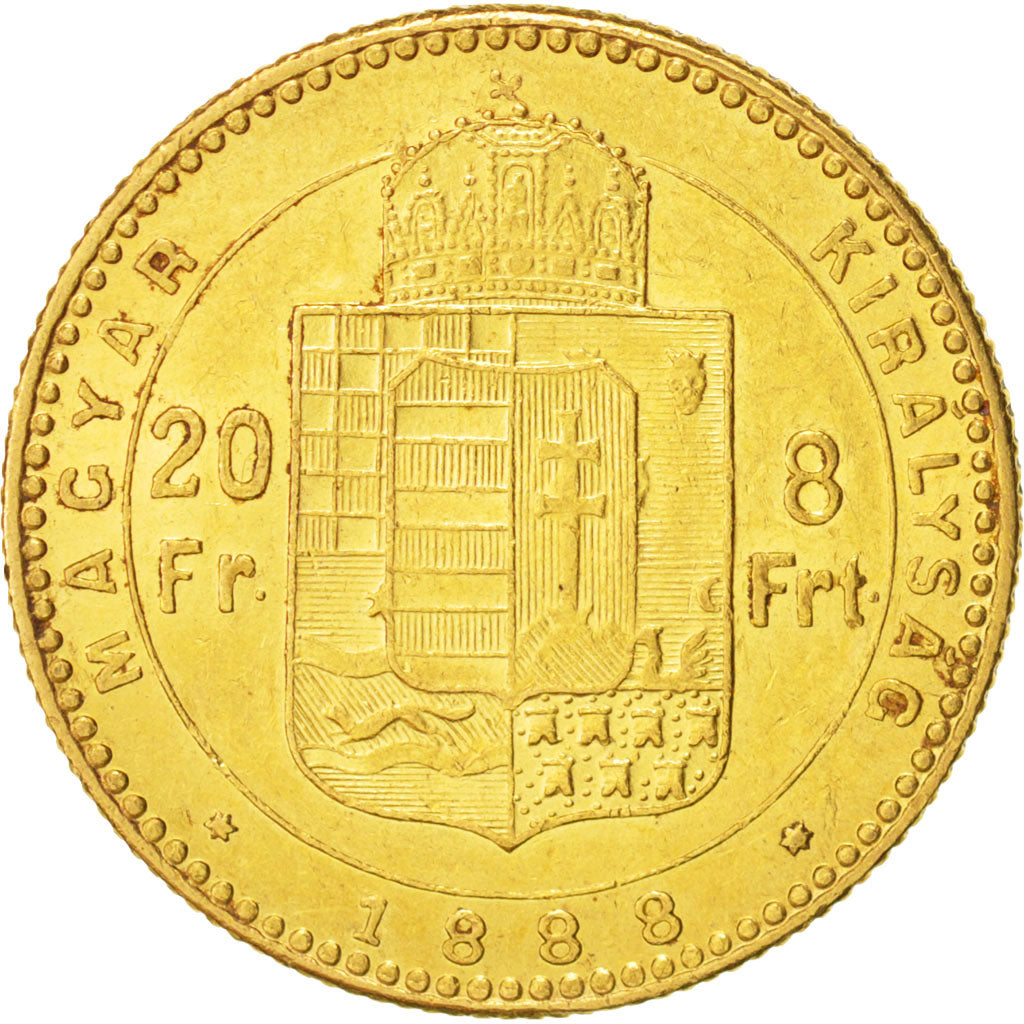 Coin, Hungary, Franz Joseph I, 8 Forint 20 Francs, 1888, Kormoczbanya