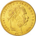 Ungheria, Franz Joseph I, 8 Forint 20 Francs, 1891, Kormoczbanya, BB+, Oro, K...