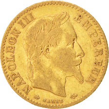France, Napoleon III, 10 Francs, 1868, Paris, VF(30-35), Gold, KM:800.1