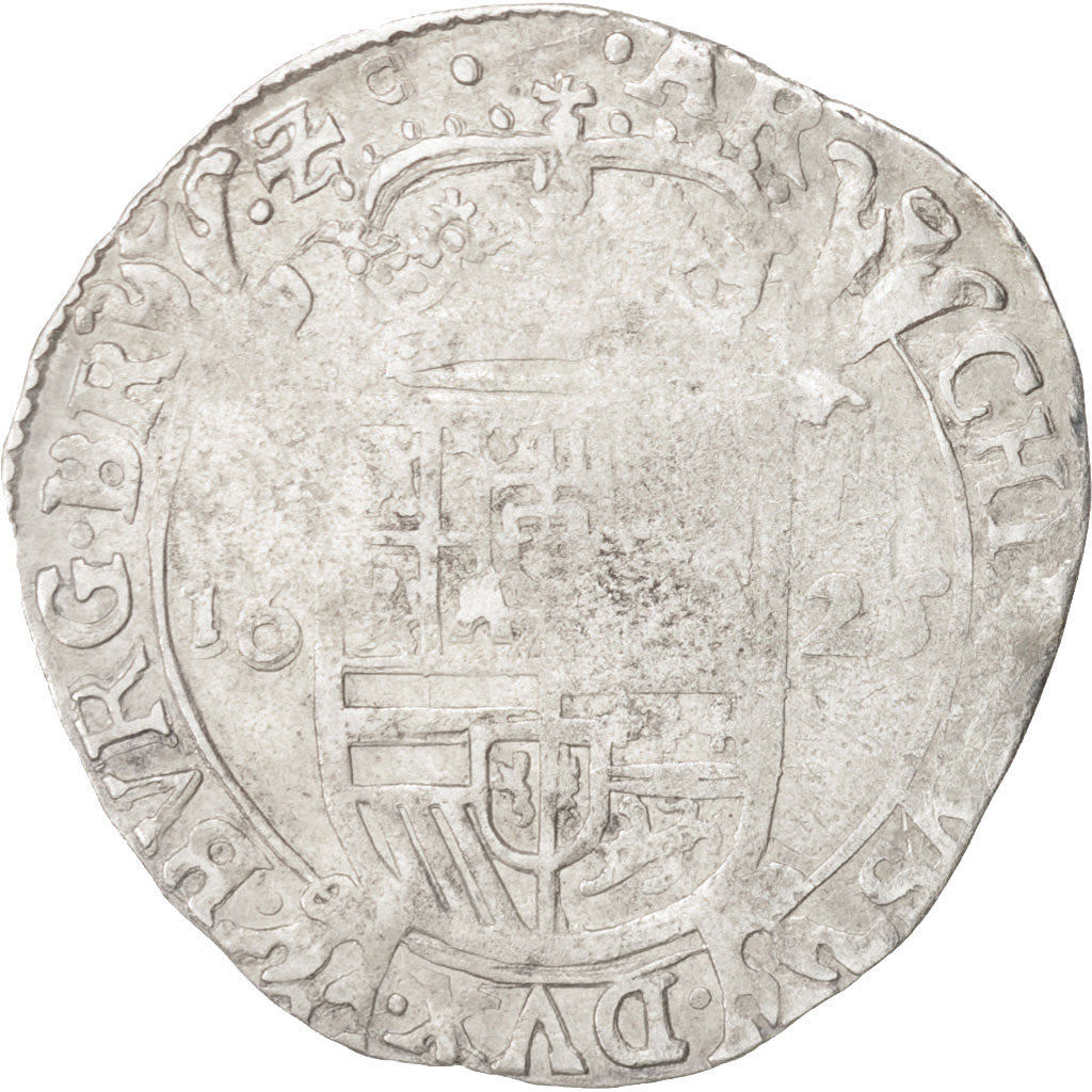 Coin, Spanish Netherlands, BRABANT, Escalin, 1625, Antwerp, VF(20-25), Silver