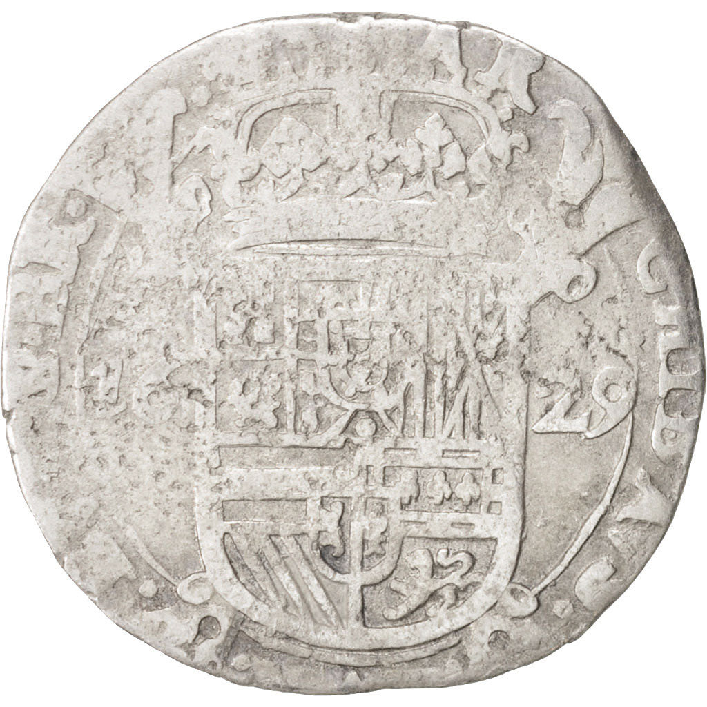 Coin, Spanish Netherlands, BRABANT, Escalin, 1629, Brabant, VF(20-25), Silver