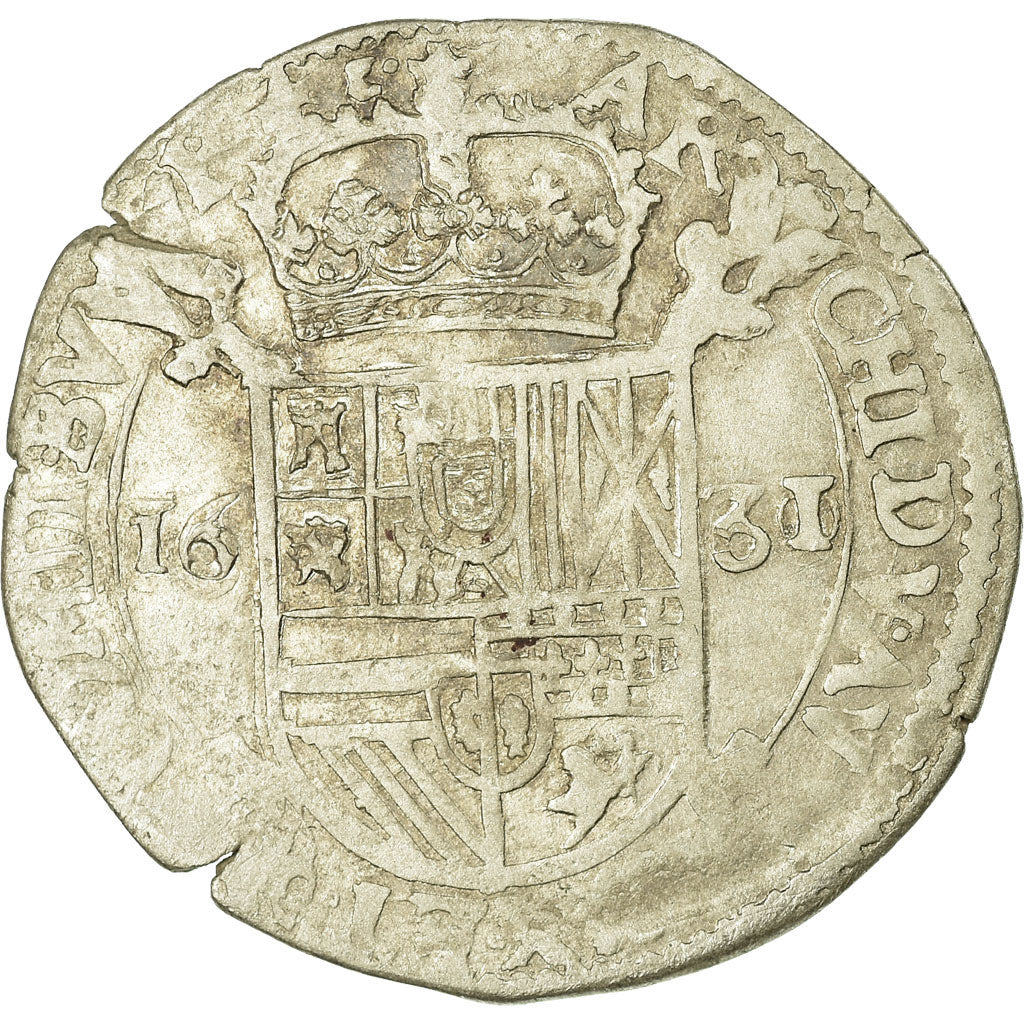 Spanische Niederlande, Philippe IV, Escalin, 1631, Dole, Silber, S+