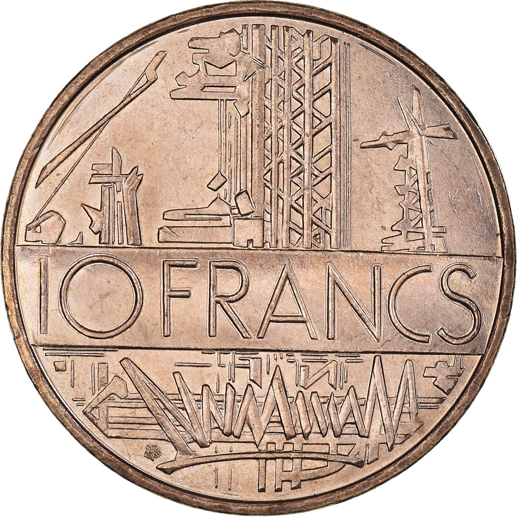 Coin, France, Mathieu, 10 Francs, 1987, Paris, Tranche B, MS(64), Nickel-brass