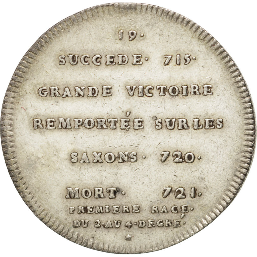 Frankreich, Medal, Chilperic II, History, SS+, Silber