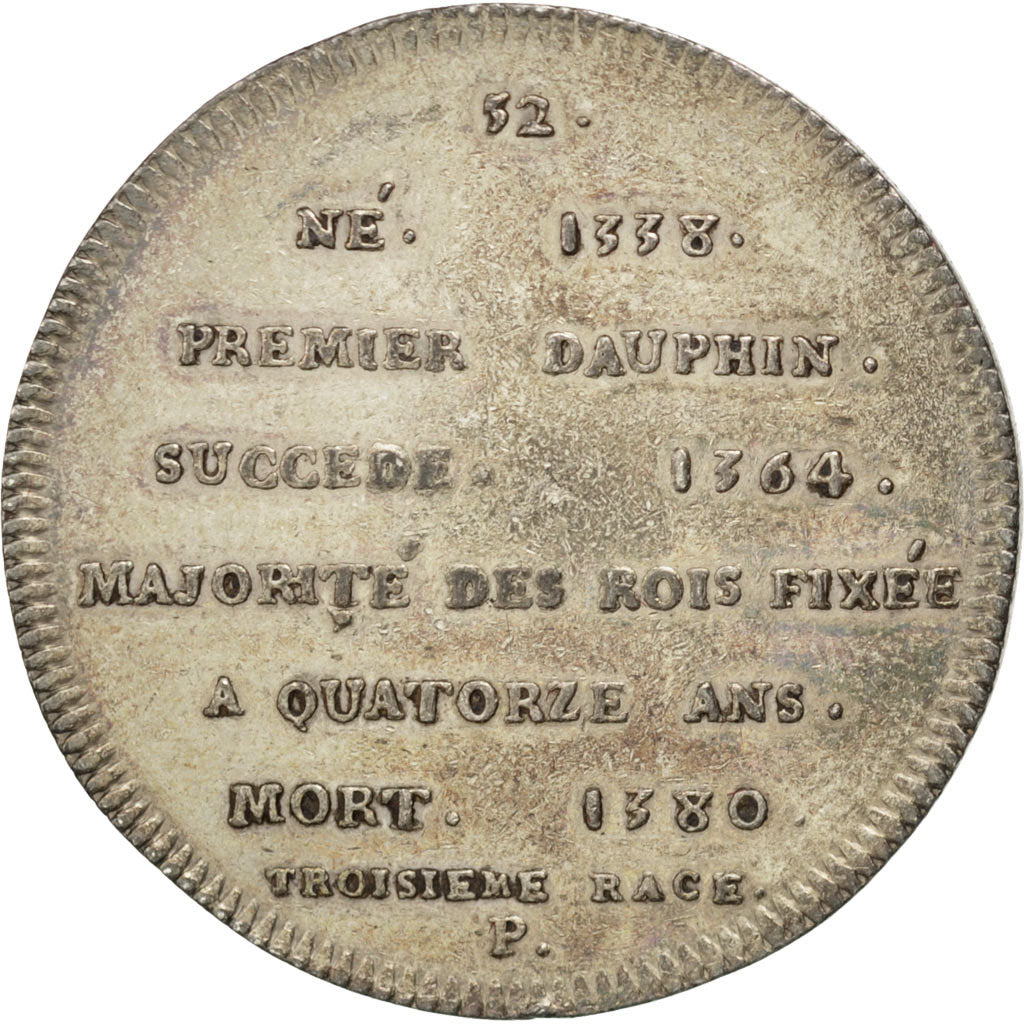 Francia, Medal, Charles V, History, BB+, Argento, 33