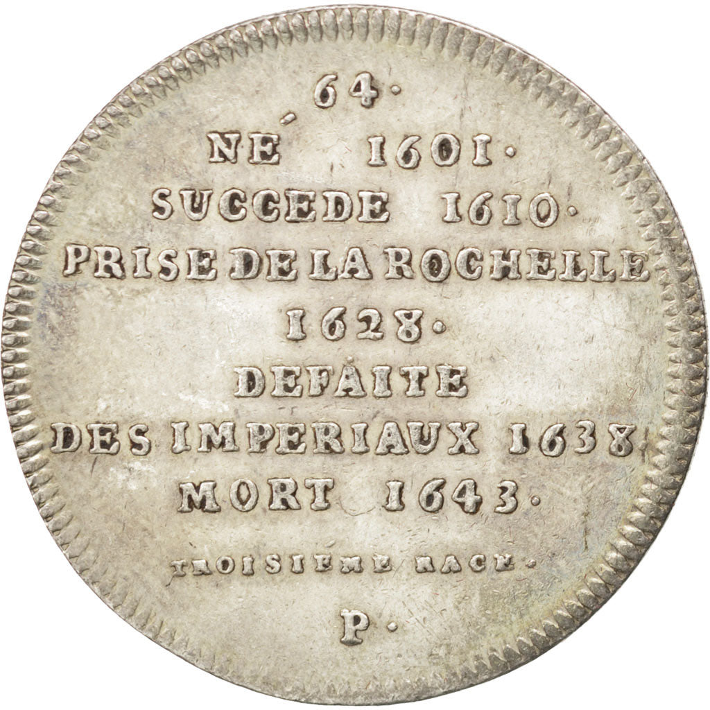 France, Medal, Louis XIII, History, MS(60-62), Silver