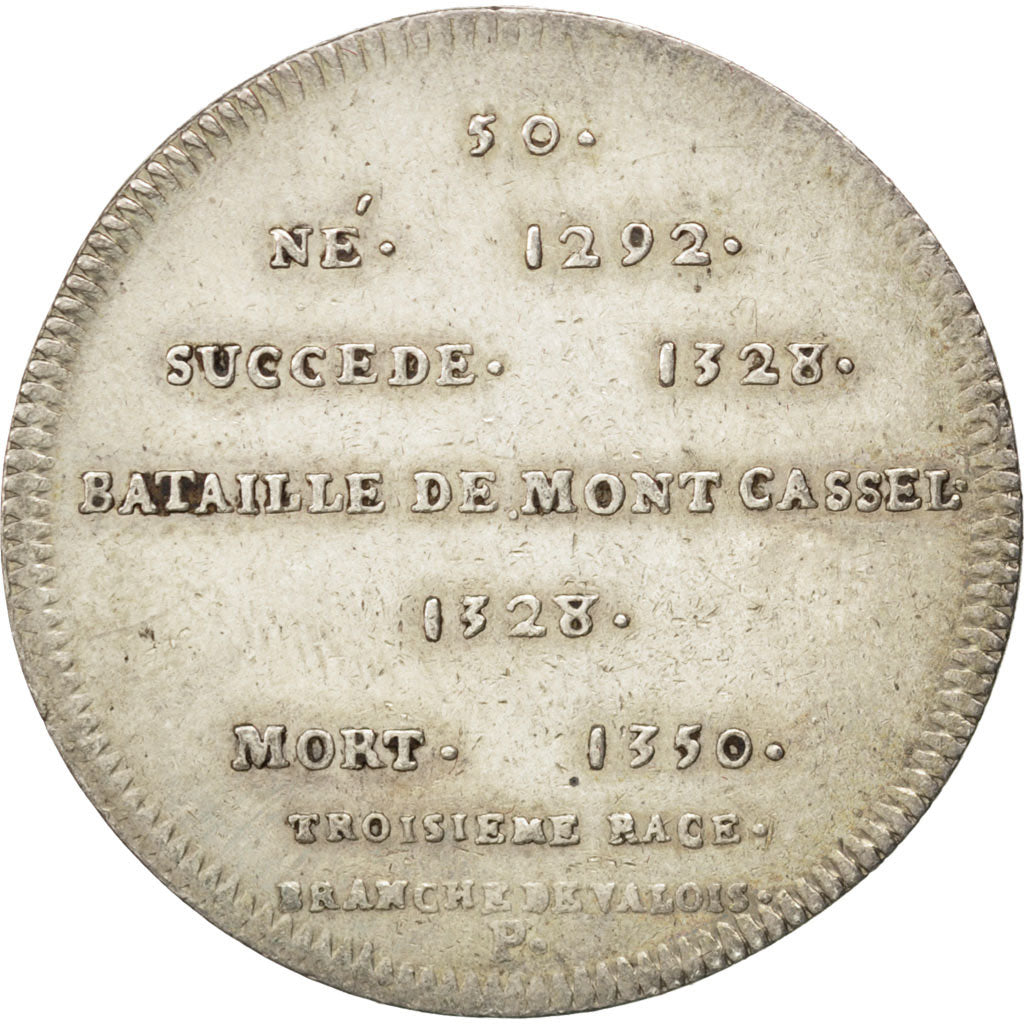 France, Medal, Philippe VI, History, AU(50-53), Silver