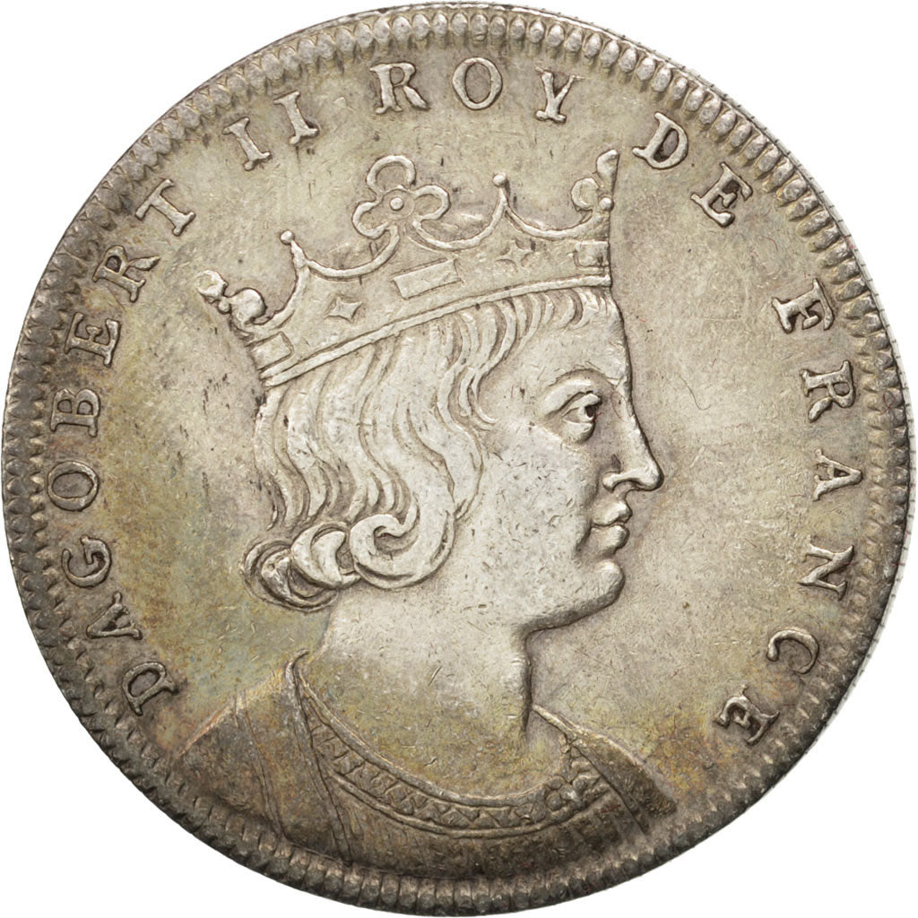 Francia, Medal, Dagobert II, History, SPL-, Argento