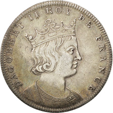 Francia, Medal, Dagobert II, History, SPL-, Argento