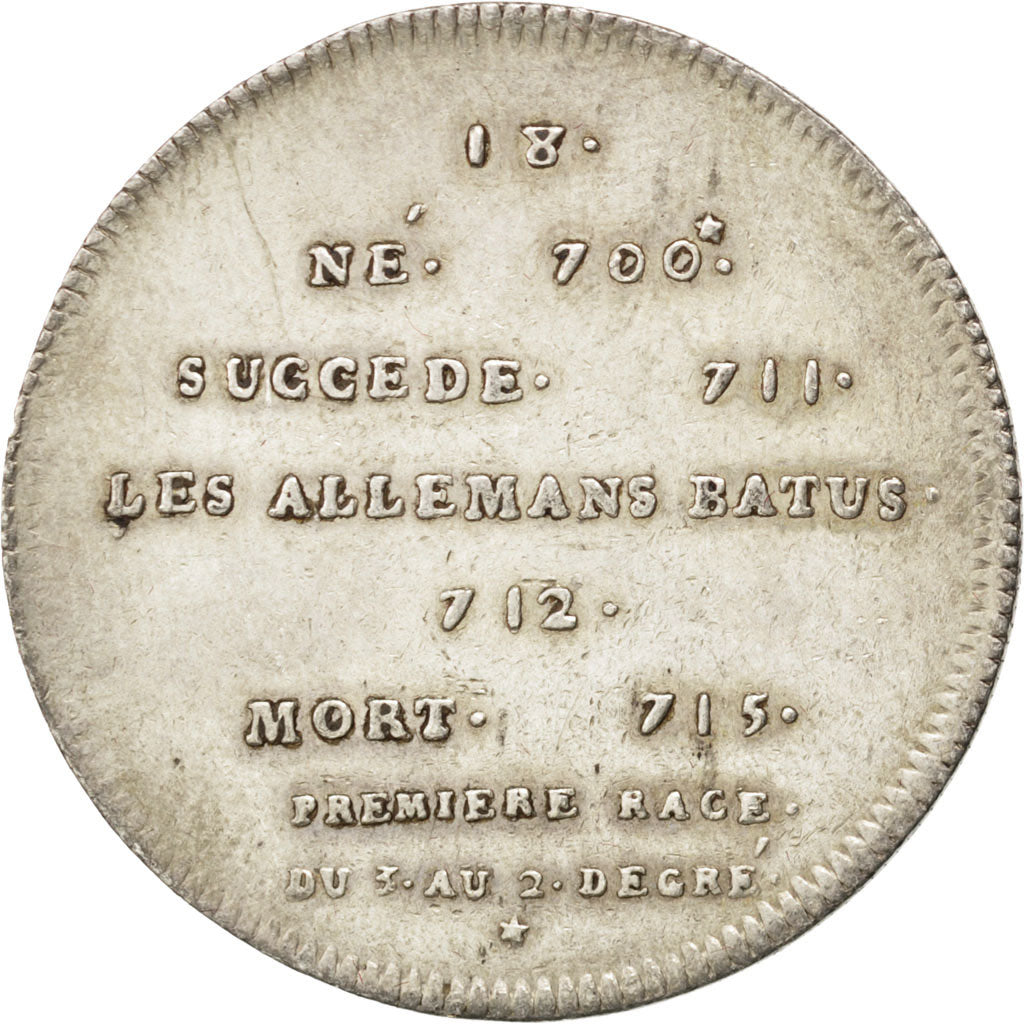 Francia, Medal, Dagobert II, History, SPL-, Argento