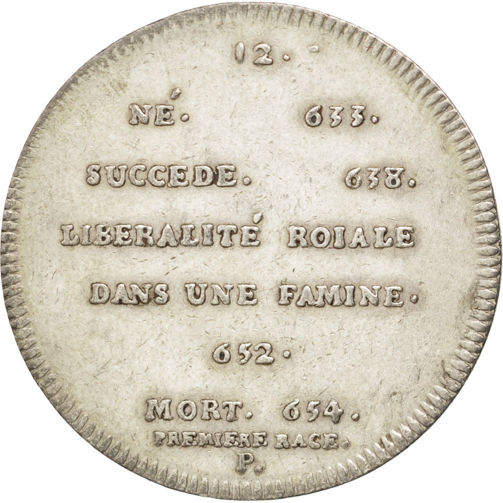 Frankrijk, Medal, Clovis II, History, ZF+, Zilver