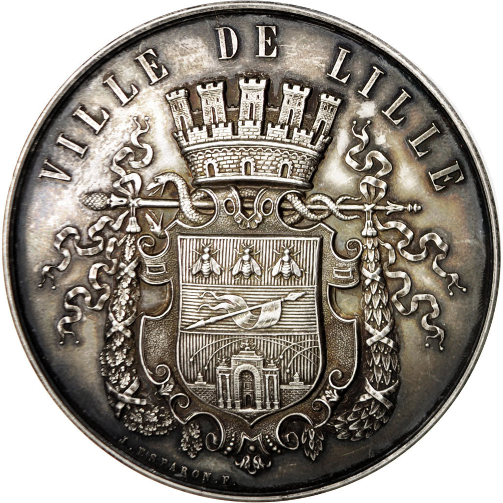 Francia, Medal, French Third Republic, Flora, Esparon, SPL-, Argento