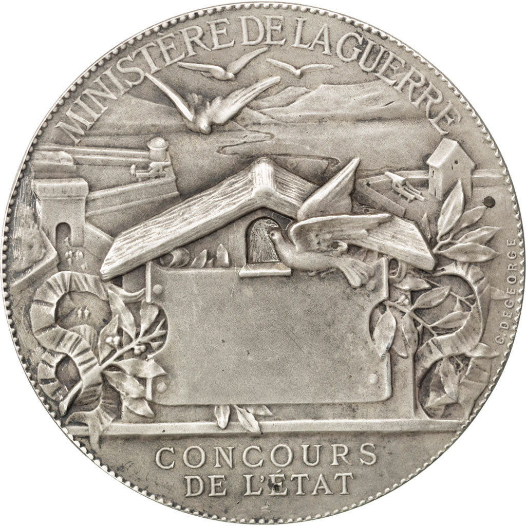 Francia, Medal, French Third Republic, Politics, Society, War, BB+, Argento, 50
