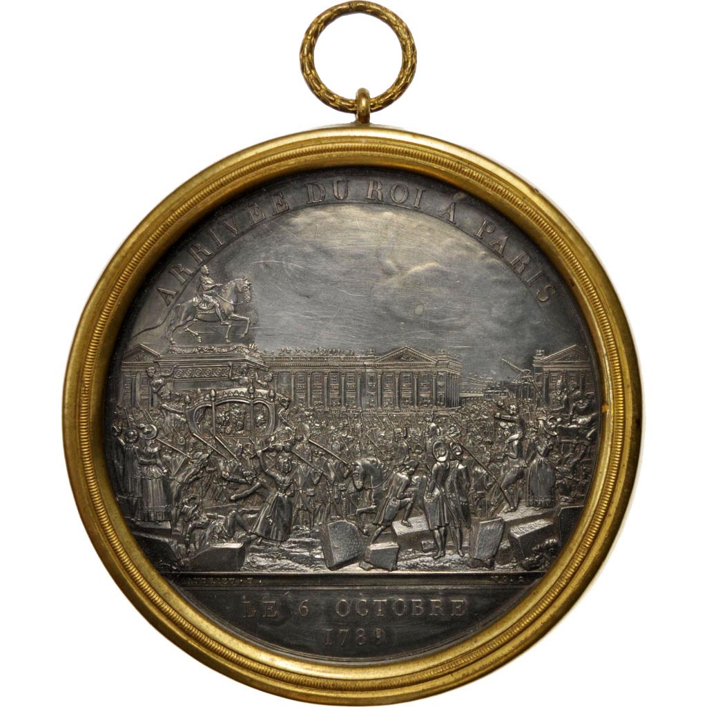 Arrivée du Roi à Paris le 6 octobre 1789, Révolution Française, Médaille