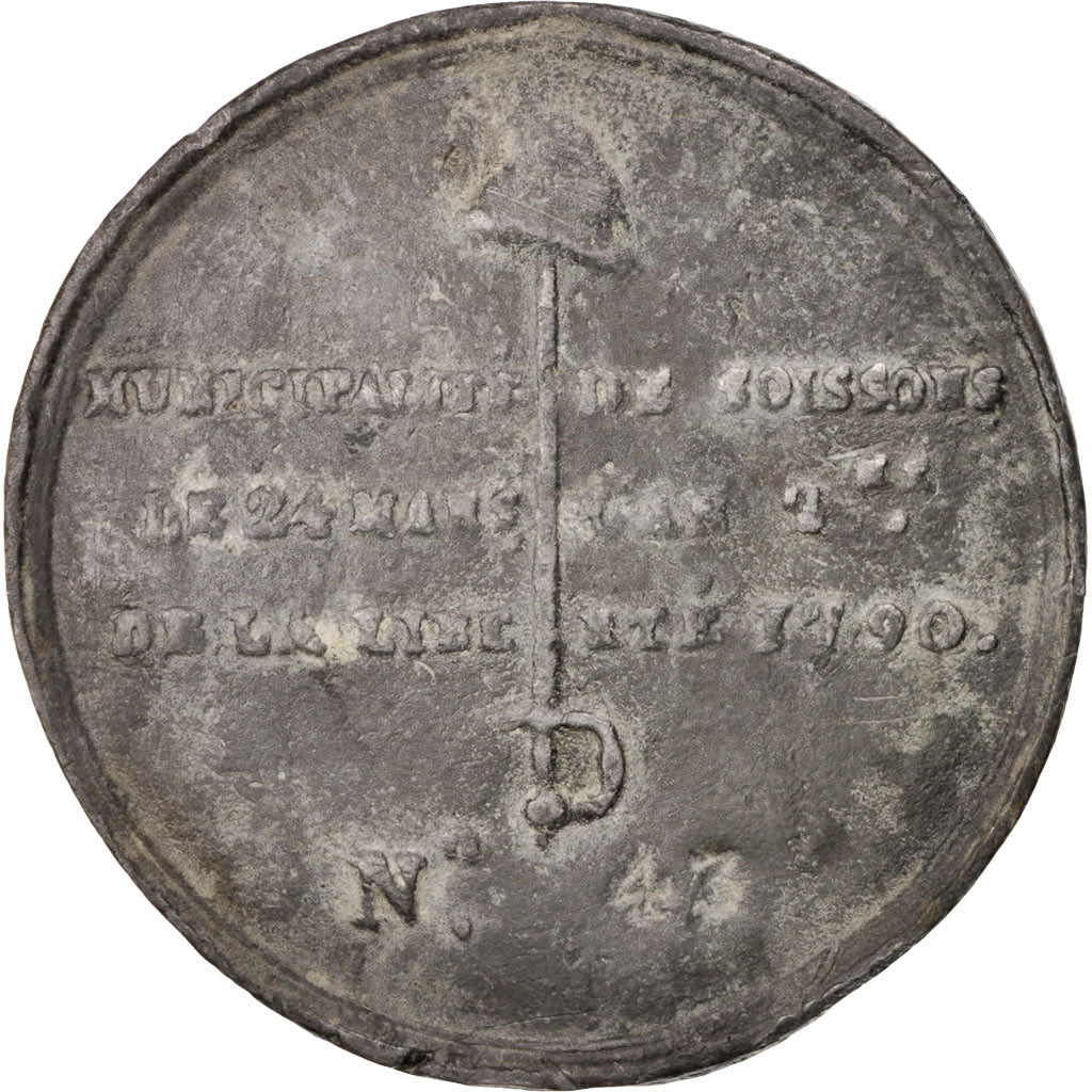 Francia, Medal, End of Monarchy, History, BB, Piombo, 59