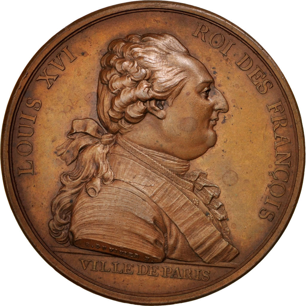 France, Medal, End of Monarchy, History, Duvivier, AU(50-53), Copper